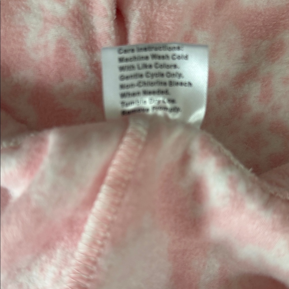 Fuzzy Soft Pink & White Snowflake Pajama Pants~Small - Picture 5 of 6